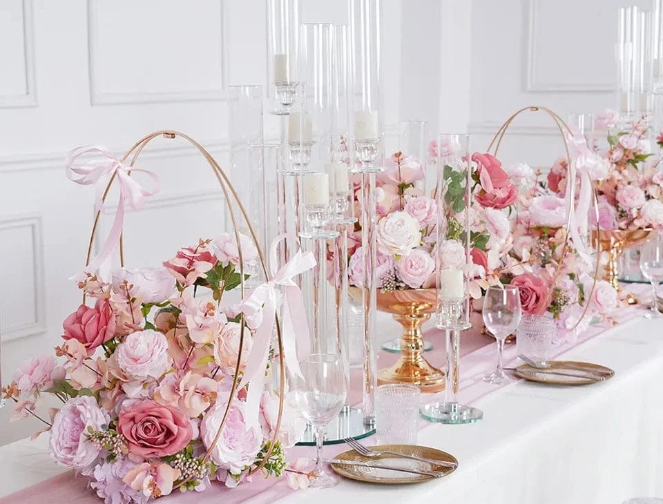 WeddingStory Shop Charming Pink Wedding Centerpiece Decor - Floral Table Decoration