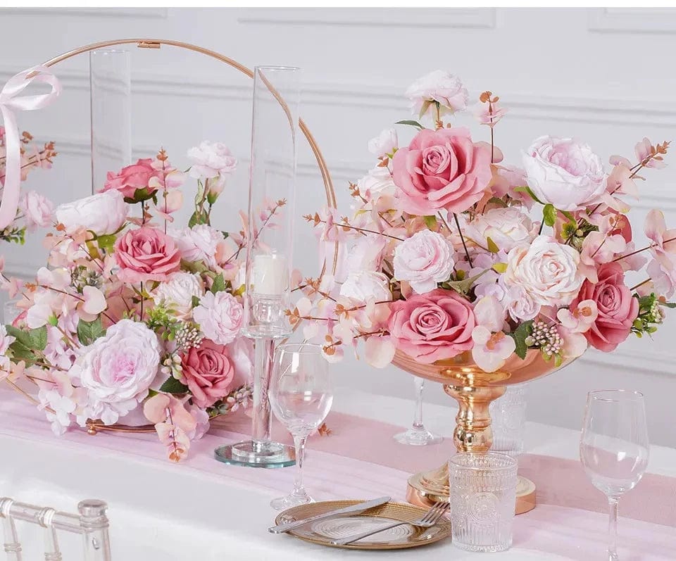 WeddingStory Shop Charming Pink Wedding Centerpiece Decor - Floral Table Decoration