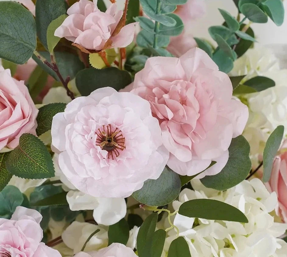 WeddingStory Shop Flowers Elegant Pink Rose & Eucalyptus Table Centerpiece Arrangement