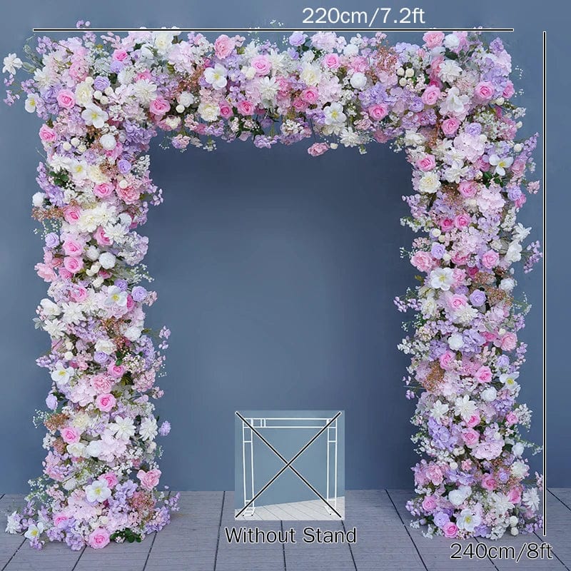 WeddingStory Shop Event Decor Flower no stand Multicolor Rose & Baby's Breath Decor Runner