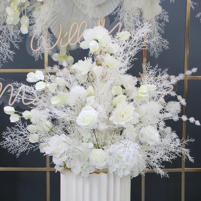 WeddingStory Shop White Arch Flower Backdrop Flowers
