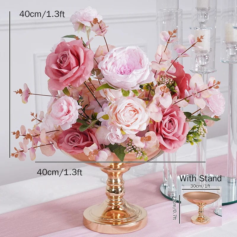 WeddingStory Shop Flower and holder Charming Pink Wedding Centerpiece Decor - Floral Table Decoration