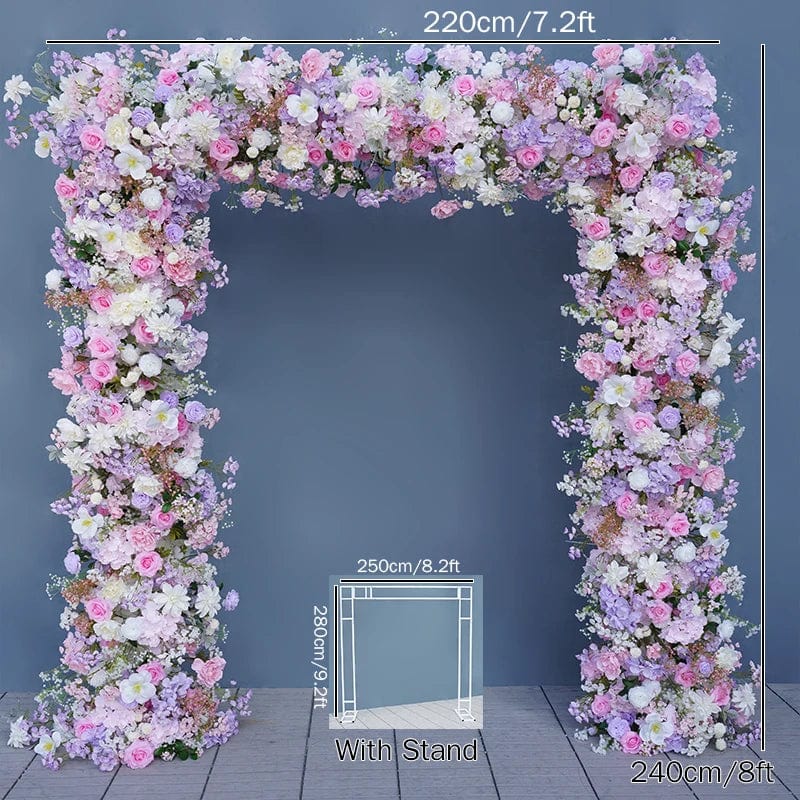WeddingStory Shop Event Decor Flower add stand Multicolor Rose & Baby's Breath Decor Runner