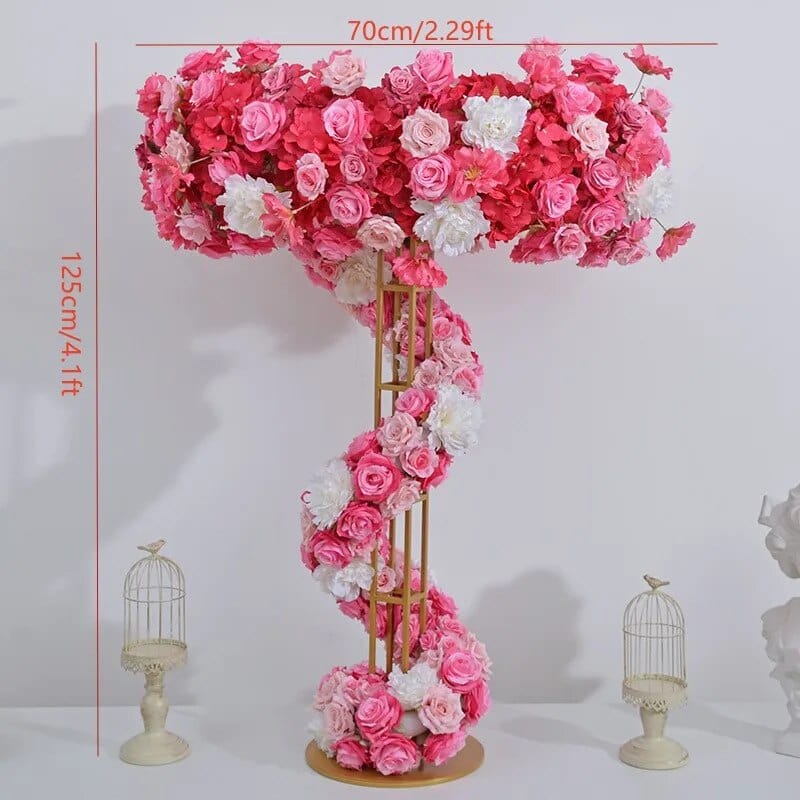 WeddingStory Shop Flowers with stand B Wedding Table Centerpiece Gold Stand with flower arrangement