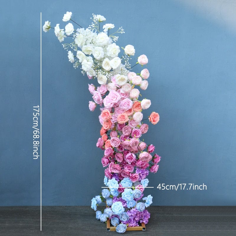 WeddingStory Shop 175x45cm only flower Multicolor rose backdrop flowers