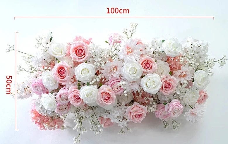 WeddingStory Shop Pink 100x50 Create Your Dream Wedding with Flower Rows - Perfect for Decor and Backdrops!