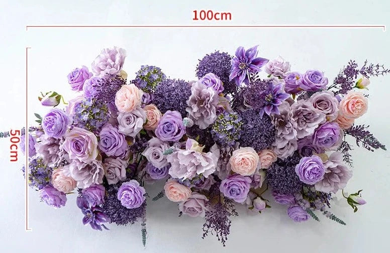 WeddingStory Shop Purple 100x50 Create Your Dream Wedding with Flower Rows - Perfect for Decor and Backdrops!