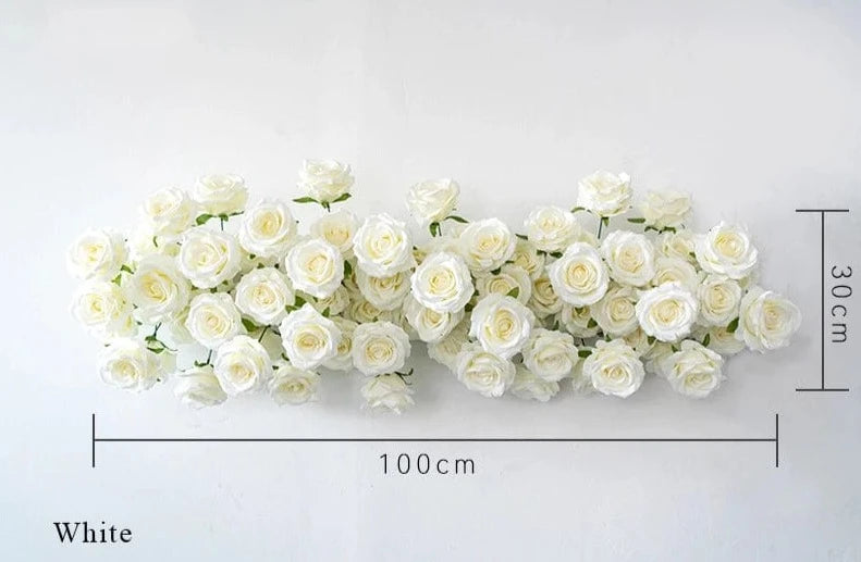 WeddingStory Shop White 100x30 Create Your Dream Wedding with Flower Rows - Perfect for Decor and Backdrops!