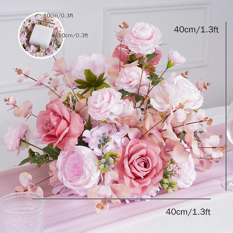 WeddingStory Shop 40x40cm table flower Charming Pink Wedding Centerpiece Decor - Floral Table Decoration