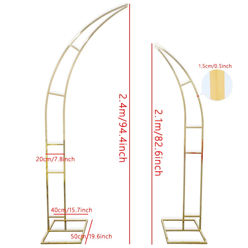 2.4M Gold-Plated Iron Horn Arches