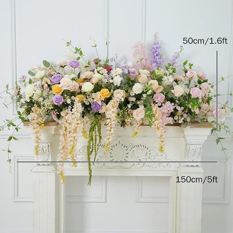 image_0Fireplace Floral Arrangement - Multicolor Rose  and Hyacinth