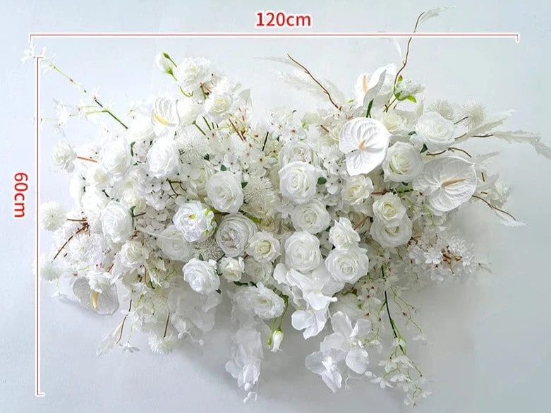 WeddingStory Shop white 120x60 Create Your Dream Wedding with Flower Rows - Perfect for Decor and Backdrops!