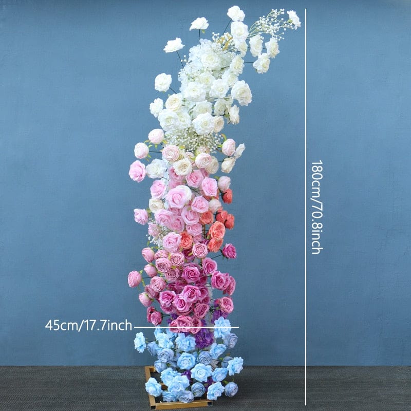 WeddingStory Shop 180x45cm only flower Multicolor rose backdrop flowers