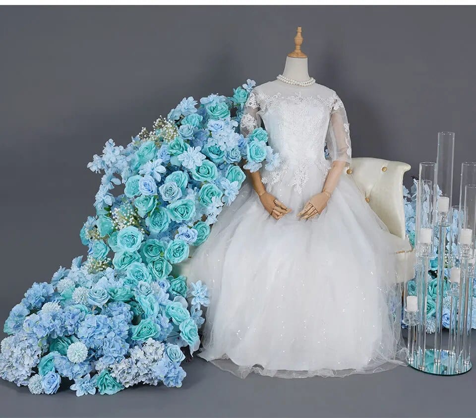 WeddingStory Shop Tiffany Blue Backdrop Decor Floral Arrangement