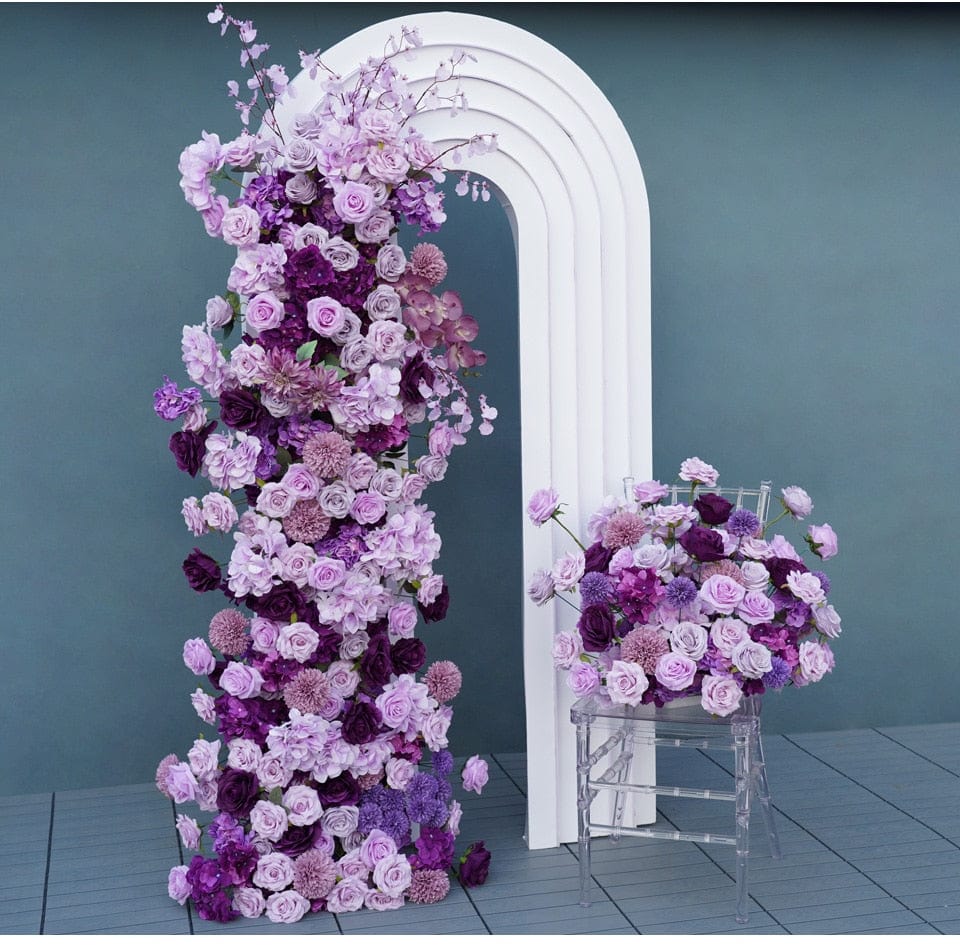 WeddingStory Shop Purple Backdrop Arch Decor 5D Floral Arrangement