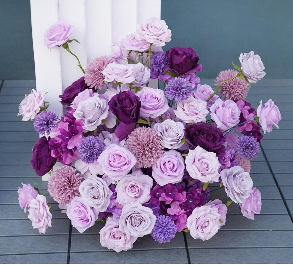 WeddingStory Shop Purple Backdrop Arch Decor 5D Floral Arrangement