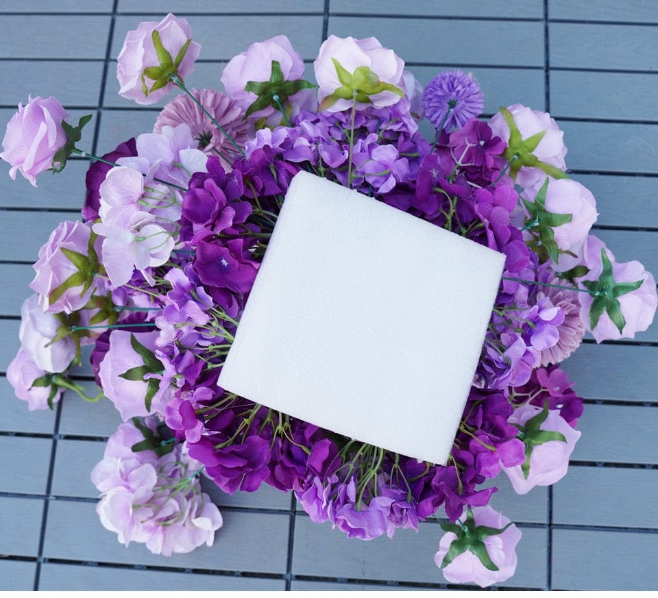 WeddingStory Shop Purple Backdrop Arch Decor 5D Floral Arrangement