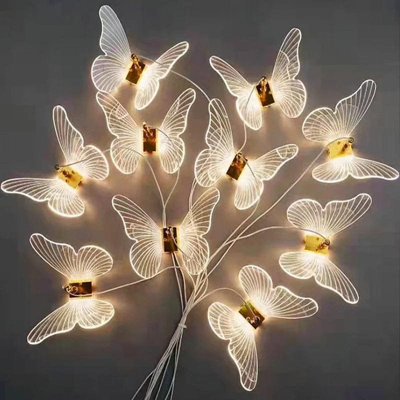 WeddingStory Shop 1 Set of 10PCS Modern Butterfly LED Hanging Lamps