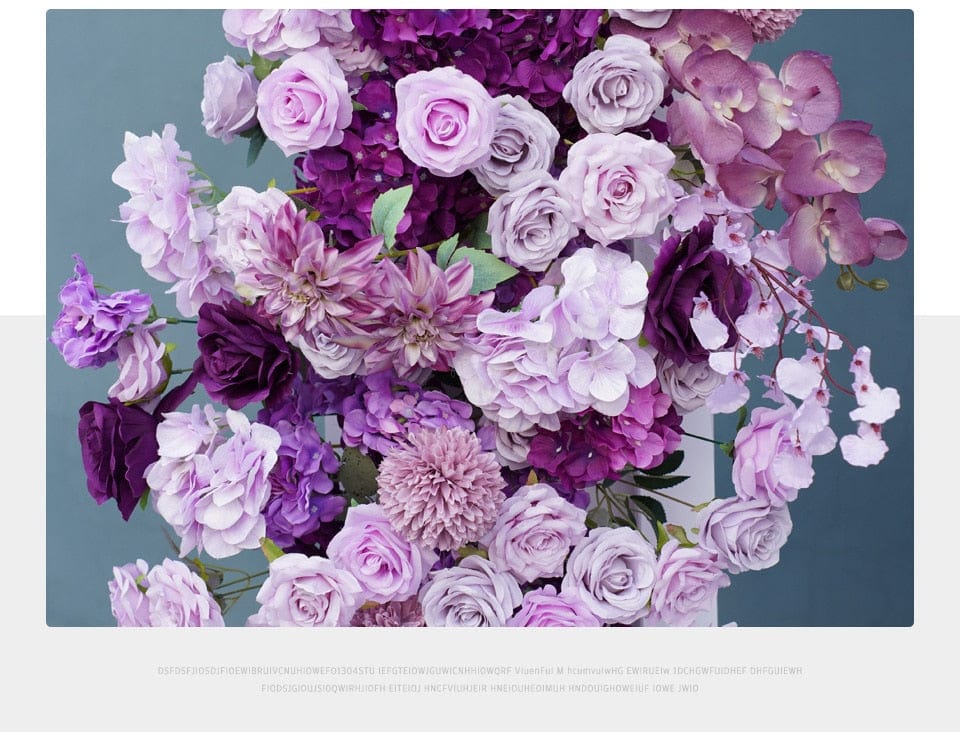 WeddingStory Shop Purple Backdrop Arch Decor 5D Floral Arrangement