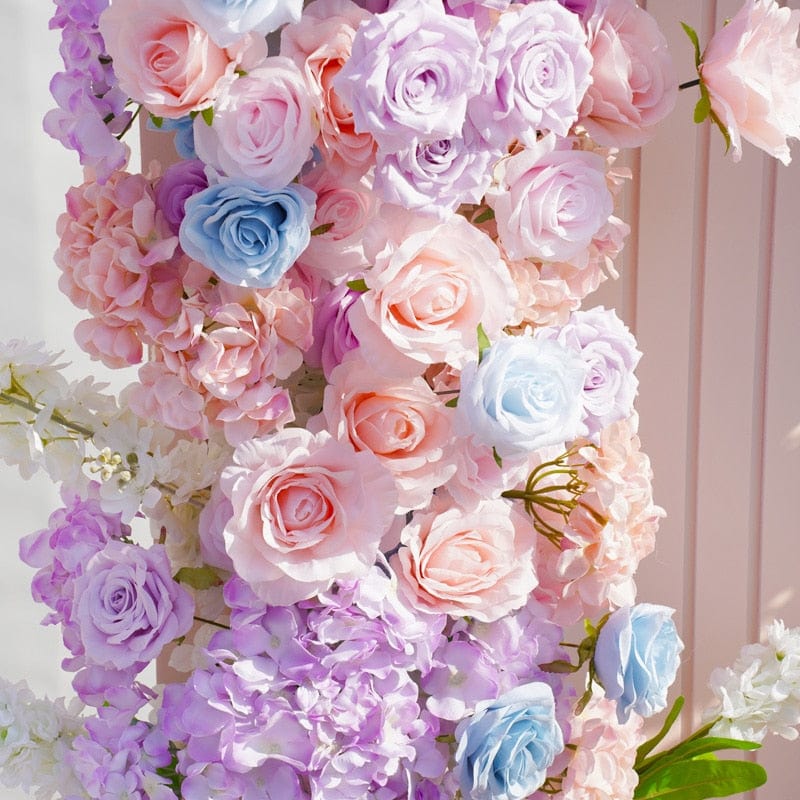 WeddingStory Shop Pink Blue Purple roses flower arrangement