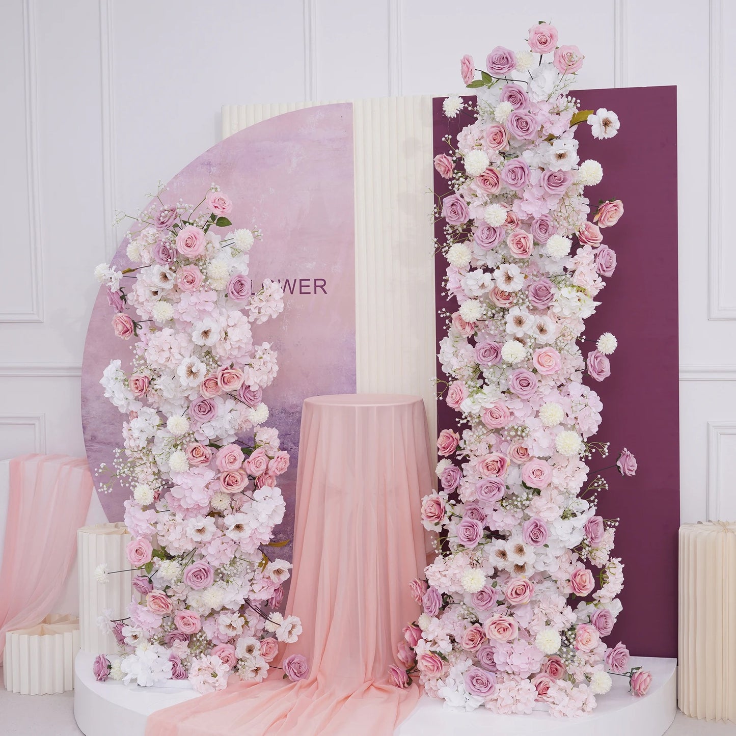 Luxury White Orchid Hydrangea Pink Rose Floral Arrangement