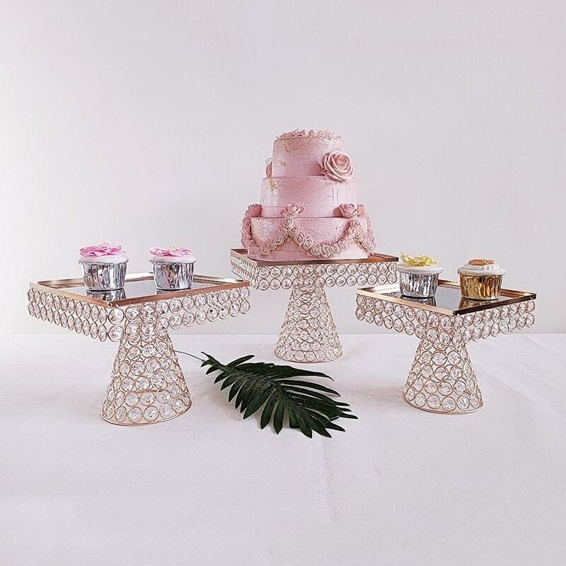 WeddingStory Shop Square Crystal Cake Stand