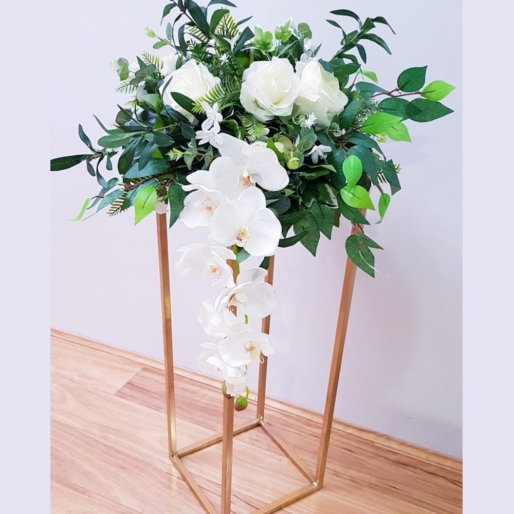 WeddingStory Shop Gold  Floor Column Vases Wedding Centerpiece 10 pcs