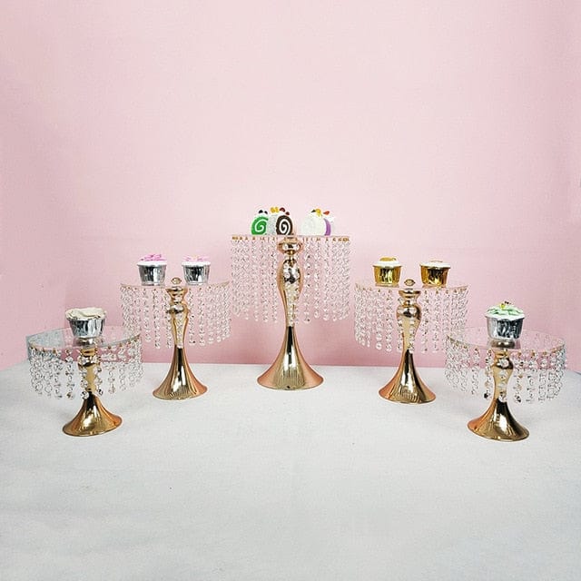 WeddingStory gold Decorative cake stand set of 5