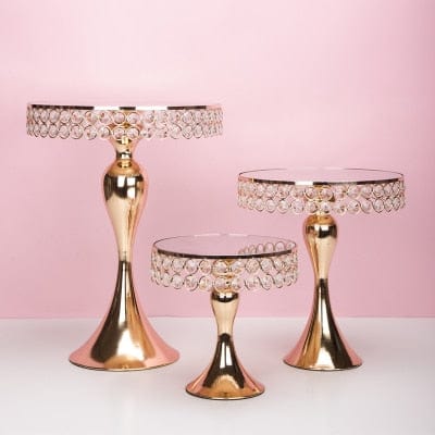 WeddingStory 3pcs set Crystal wedding cake stand set