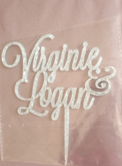 WeddingStory Shop Personalized Wedding Cake Topper with NAMES