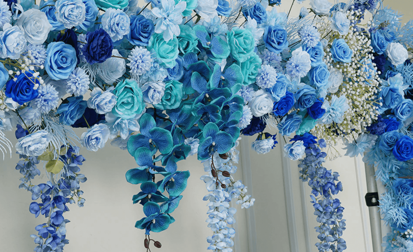 WeddingStory Shop Baby breath blue Wedding Backdrop flowers