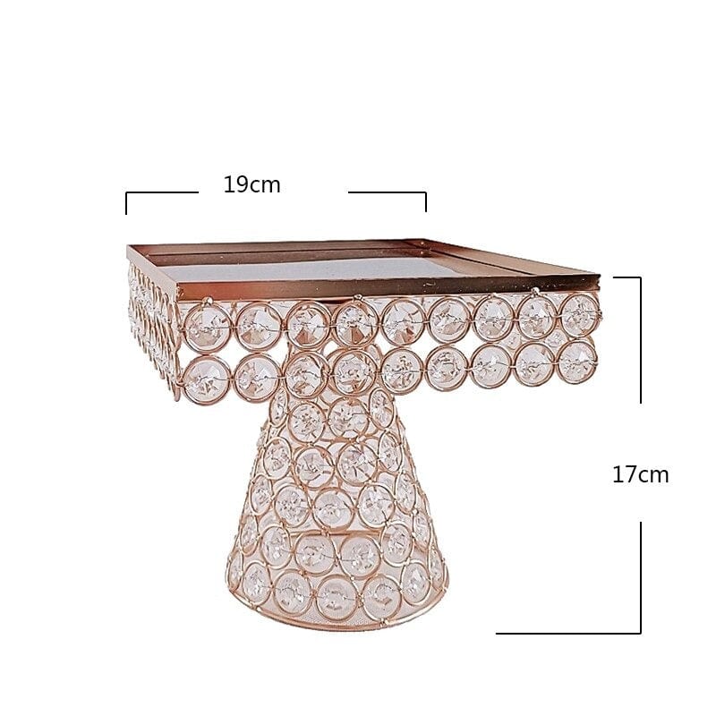 WeddingStory Shop Small Square Crystal Cake Stand