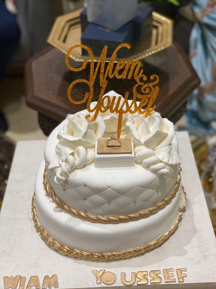 WeddingStory Shop Wood / 14cm Personalized Wedding Cake Topper with NAMES
