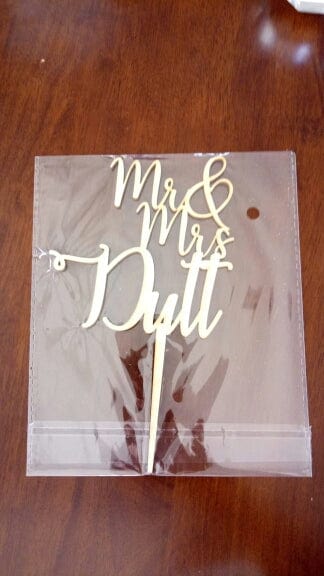 WeddingStory Shop Mrs Mr Custom rustic cake topper