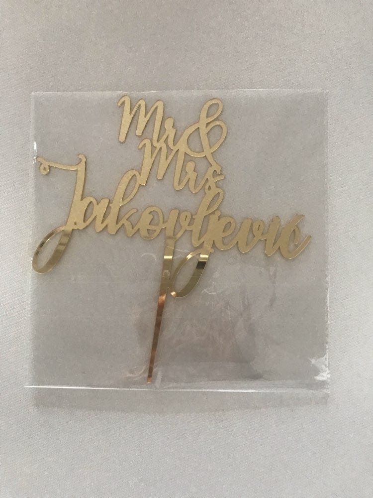 WeddingStory Shop Personalized Wedding acrylic Mr Mrs cake topper