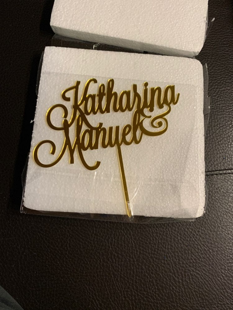 WeddingStory Shop Personalized Wedding Cake Topper with NAMES