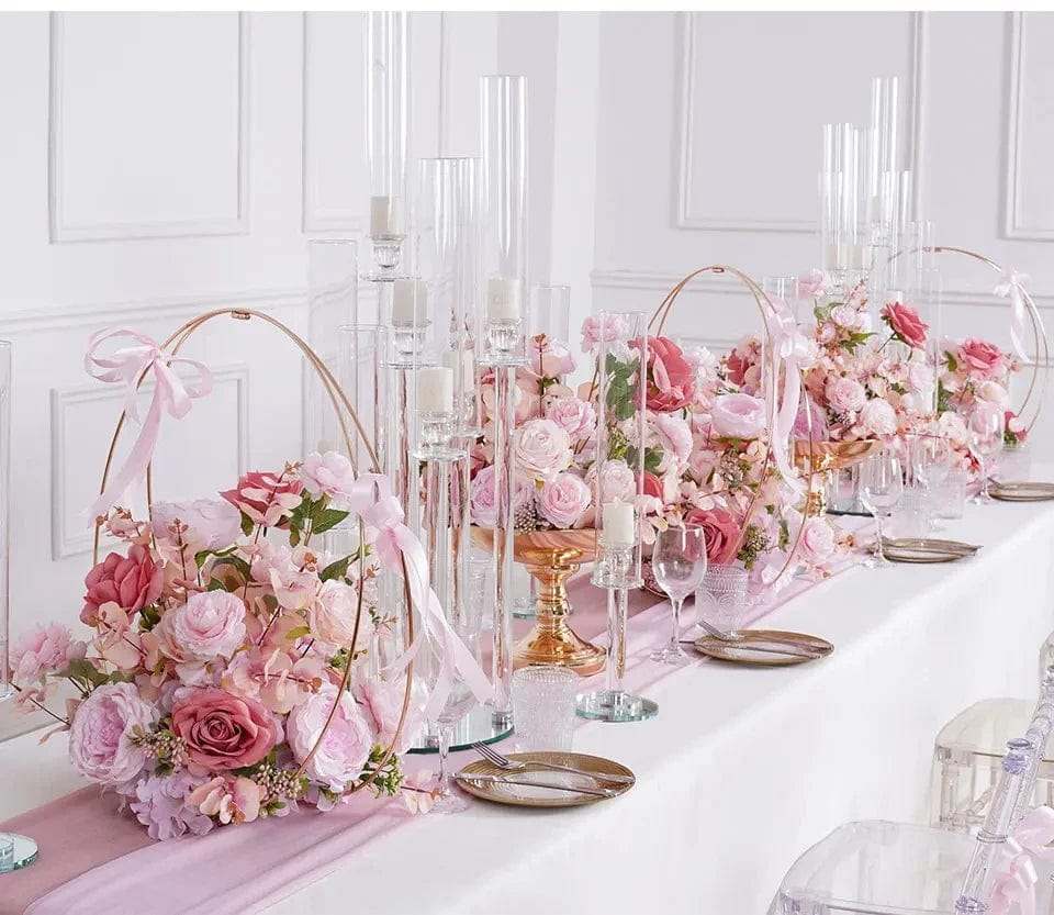 WeddingStory Shop Charming Pink Wedding Centerpiece Decor - Floral Table Decoration