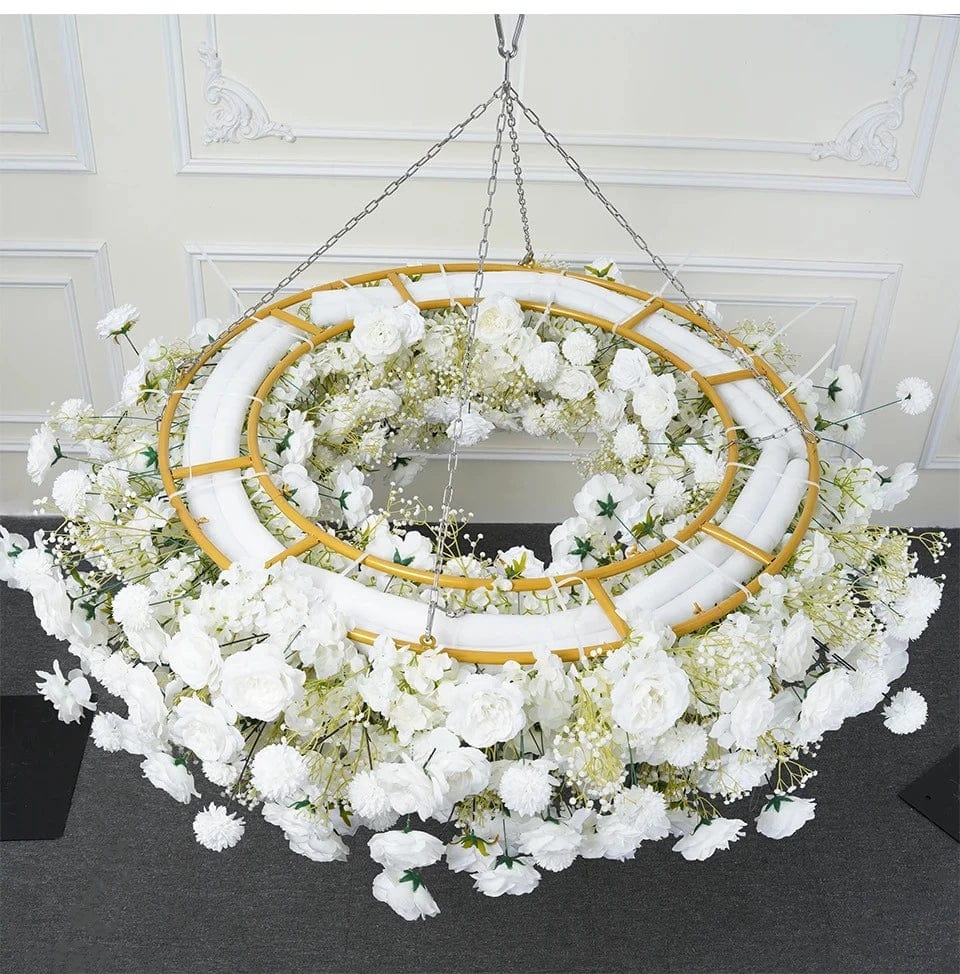 WeddingStory Shop Metal Arch Hanging Flower Centerpiece - Ceiling Flower Decor