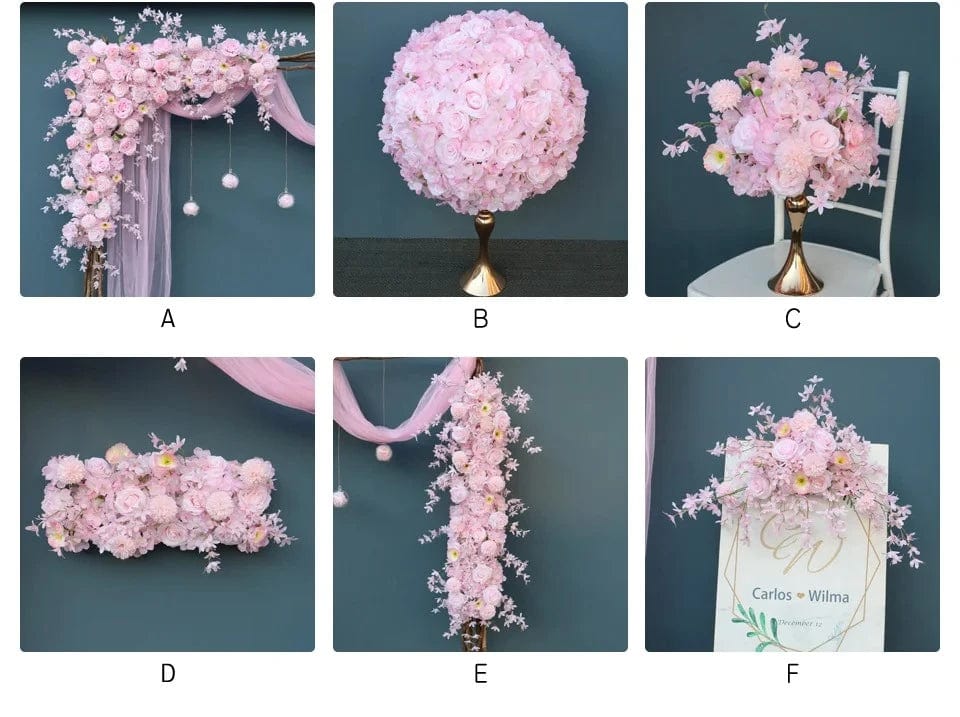 WeddingStory Shop Pink Rose Floral Arrangement - Perfect for Centerpieces, Arch Decor, and More!