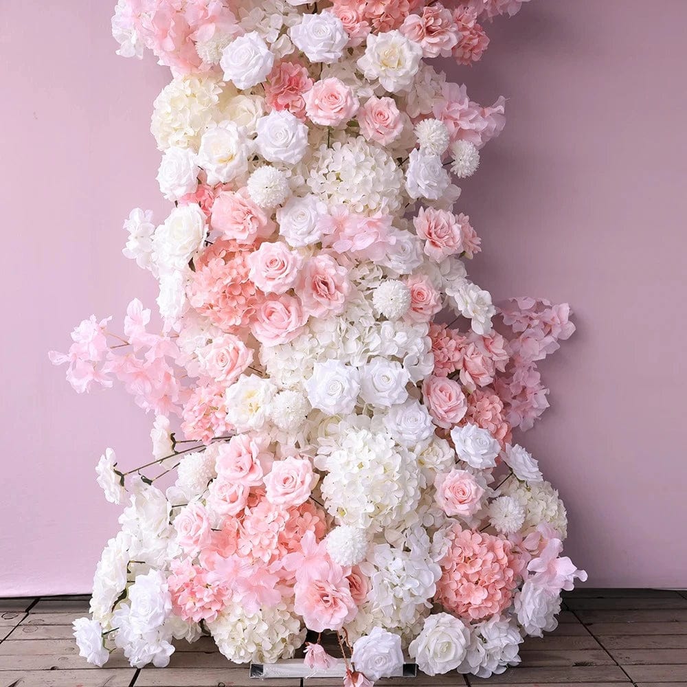 WeddingStory Shop Stunning Pink White Rose Hydrangea Floral Arrangement - Perfect for Weddings, Parties, and Events!