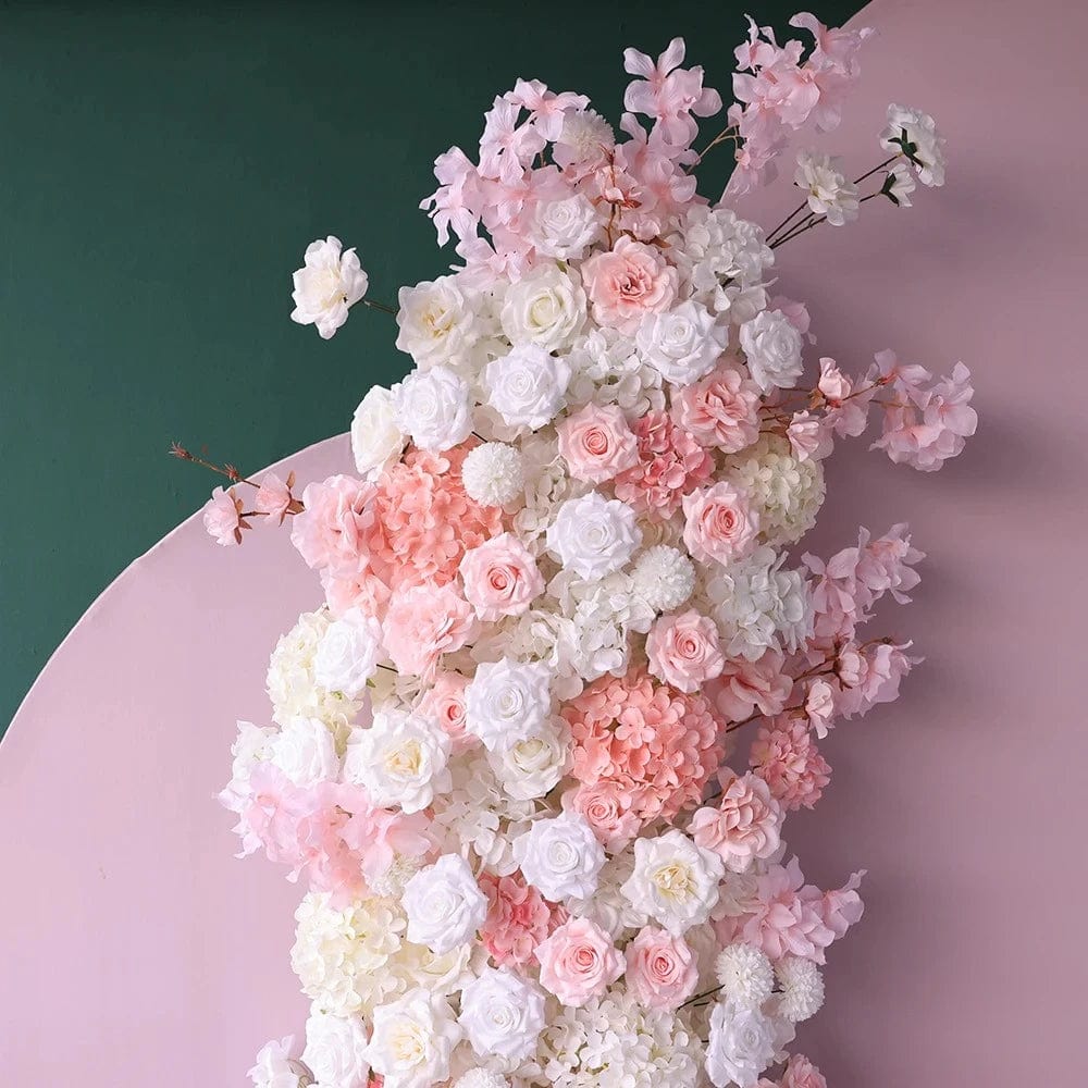 WeddingStory Shop Stunning Pink White Rose Hydrangea Floral Arrangement - Perfect for Weddings, Parties, and Events!