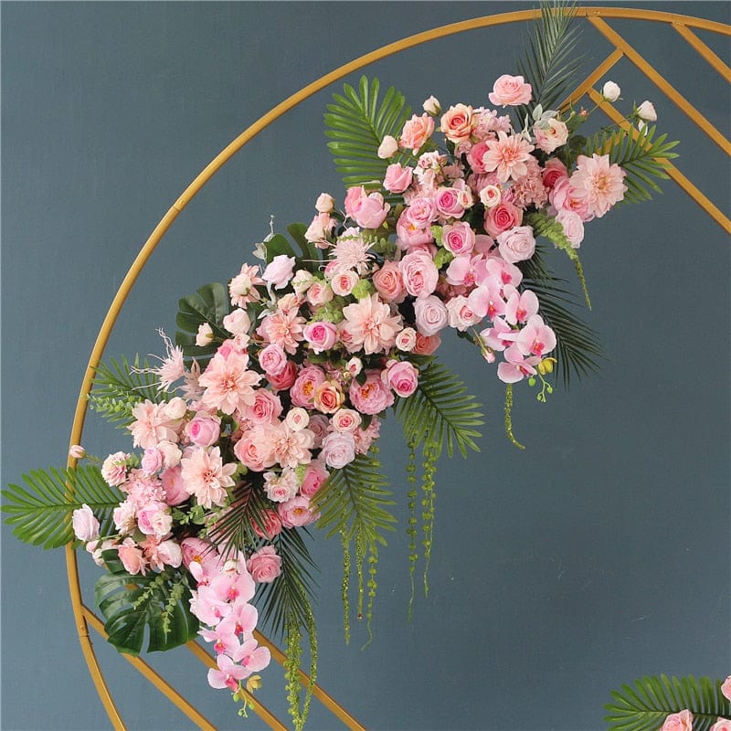 WeddingStory Shop 1.6m flower row Round Event Arch with decorative flowers