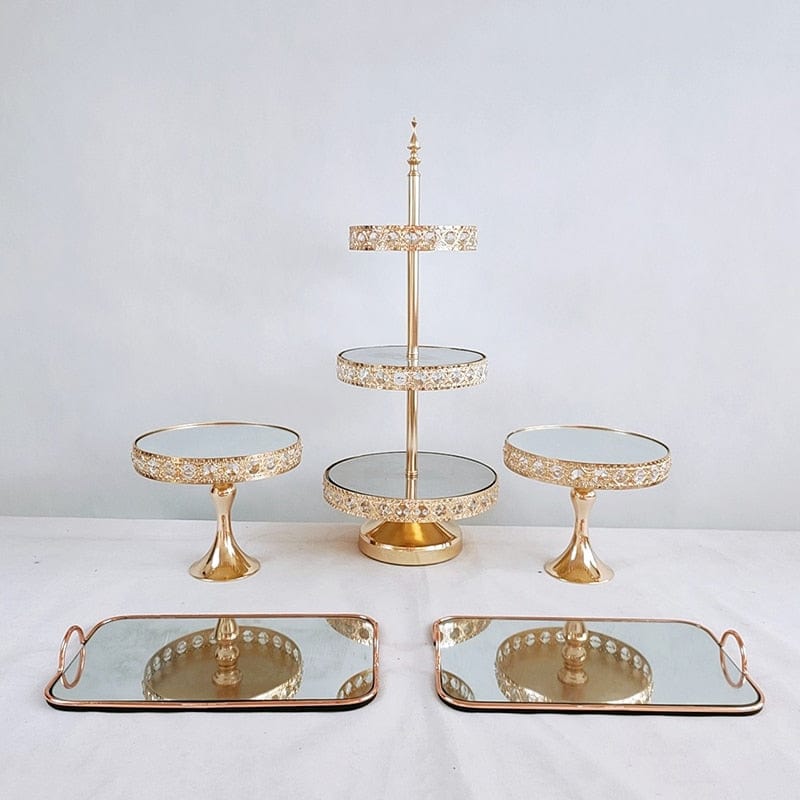 WeddingStory Shop 5pcs in set European Beautiful Tray Display Decoration Cake Stand set