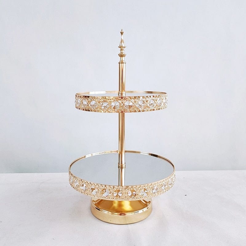 WeddingStory Shop 2 tiers European Beautiful Tray Display Decoration Cake Stand set