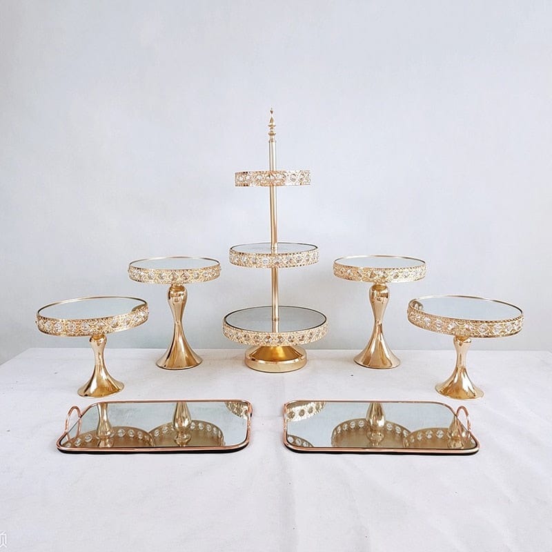 WeddingStory Shop 7pcs in set European Beautiful Tray Display Decoration Cake Stand set