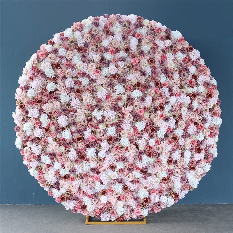 WeddingStory Shop 2m(6.56ft) / 1 Round flower wall Arch and decorative flowers