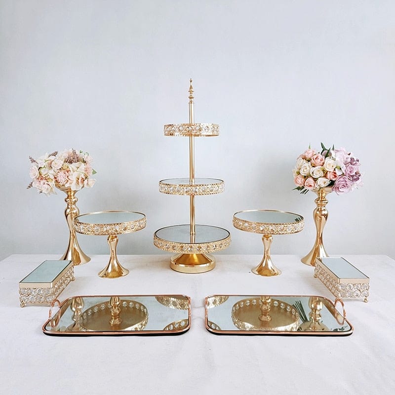 WeddingStory Shop 9pcs in set European Beautiful Tray Display Decoration Cake Stand set