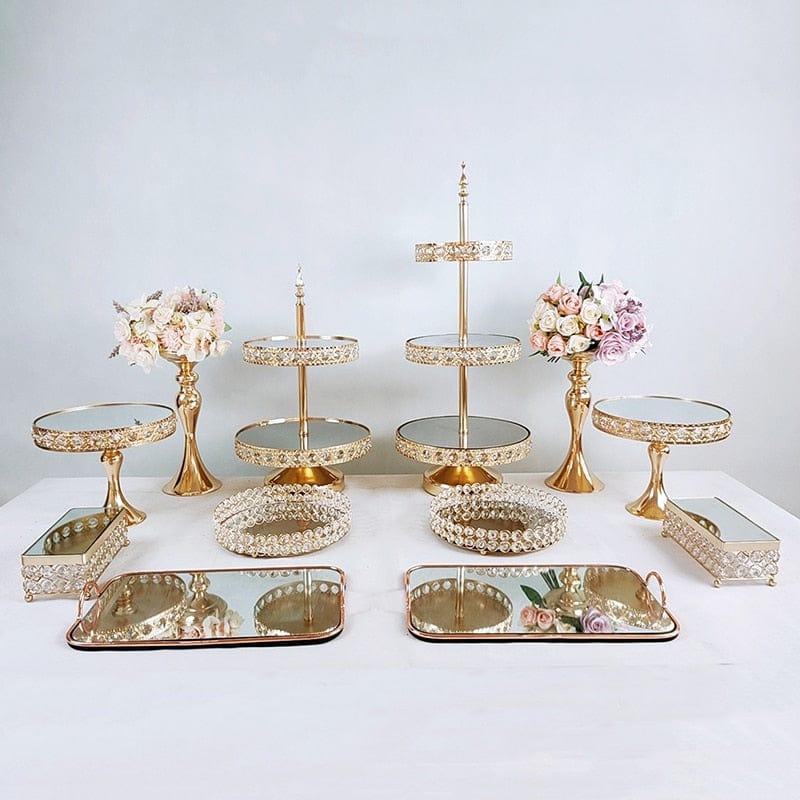 WeddingStory Shop 12pcs in set-1 European Beautiful Tray Display Decoration Cake Stand set