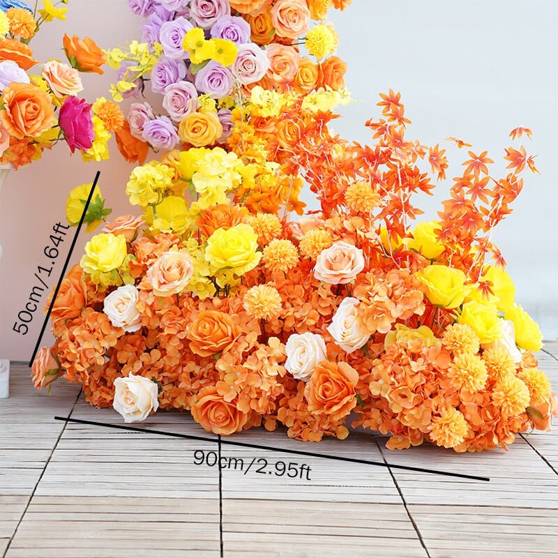 WeddingStory Shop 90x50cm flower row Multicolor Artificial Flower Arch Decor