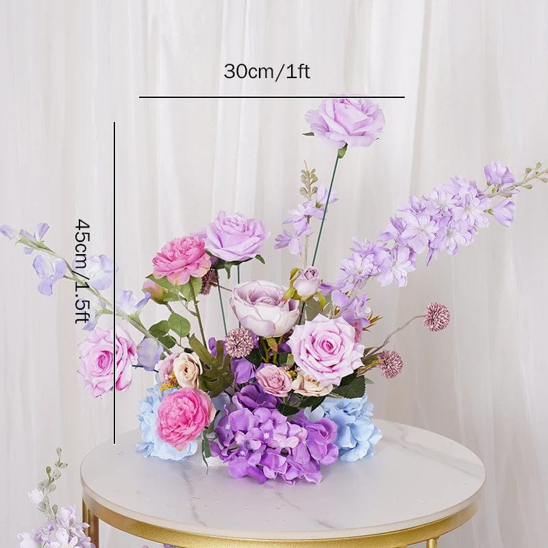 WeddingStory Shop 30x45cm table flower Silk Purple Wedding Flower Arrangement